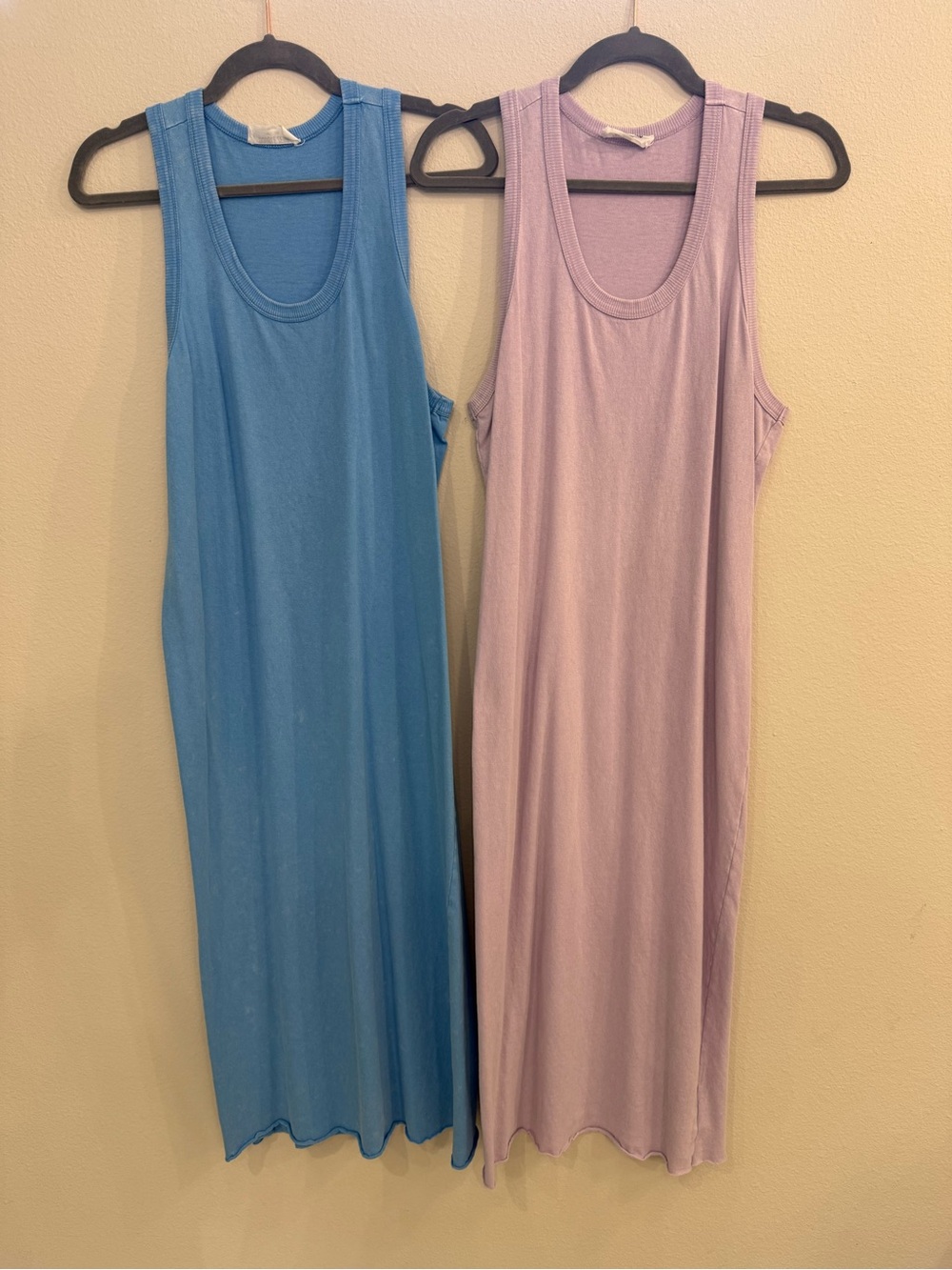 BUNDLE!!! Double Zero Sky Blue & Lavendar Sleeveless Maxi Tank Dresses